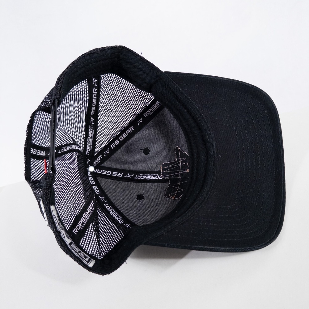 RopeSmart Hat Cap Black Texas Patch Adults One Size Snap Back Adjustable Fit - Picture 5 of 6